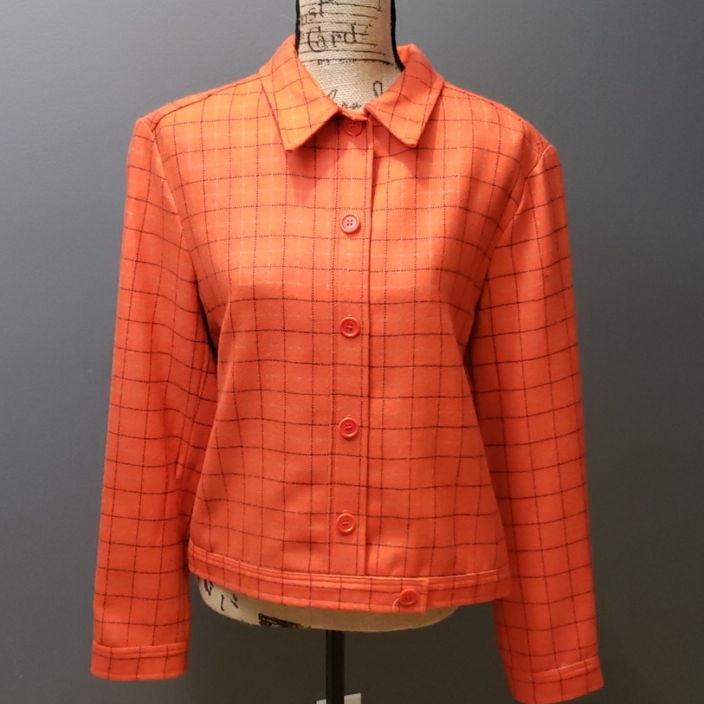 ⬇️Brooks brothers wool plaid jacket size 12